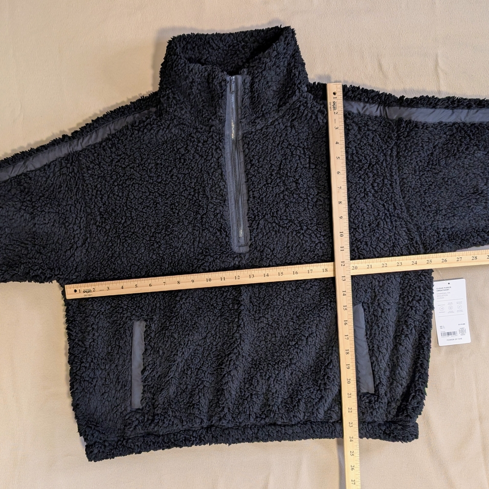 Athleta Cloud Fleece Sweatshirt | Black | NWT | XL - Picture 6 of 7